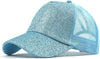 Blue Glitter Baseball Cap