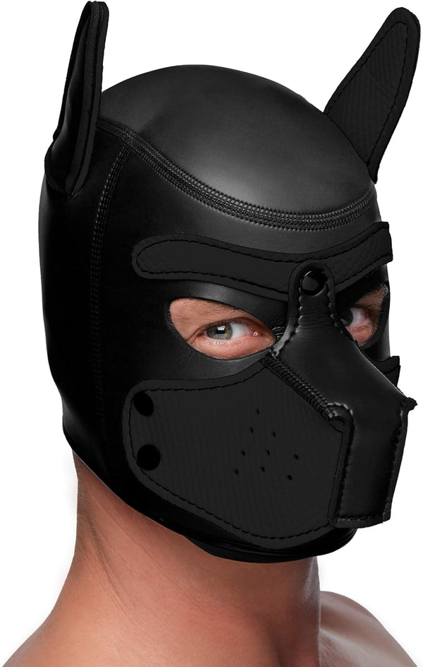 Master Series 'Spike' Neoprene Puppy Hood -Black