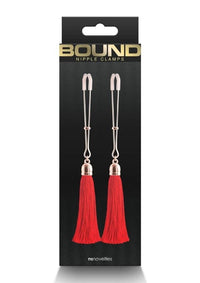 Bound 'T1' Tassel Nipple Clams -Red