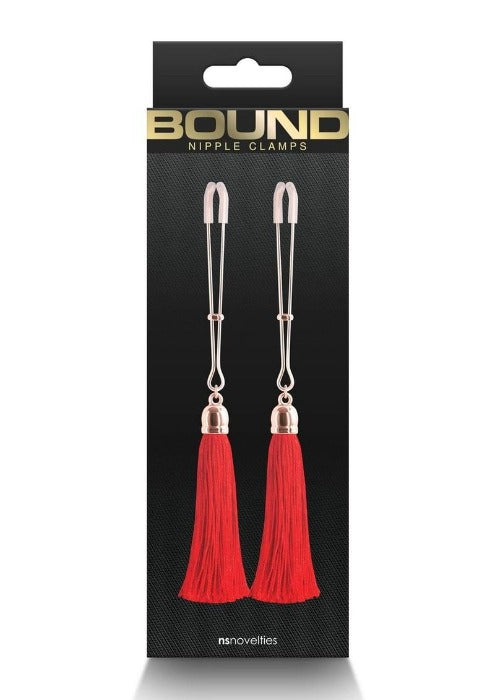 Bound 'T1' Tassel Nipple Clams -Red