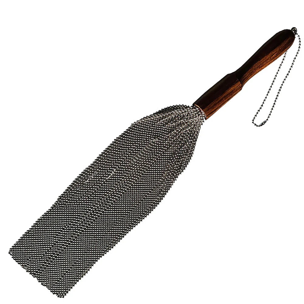 Rogue 'Beaded Metal Flogger' w/ Wooden Handle