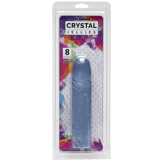 Crystal Jellies 8 Inch Classic Dong -Blue
