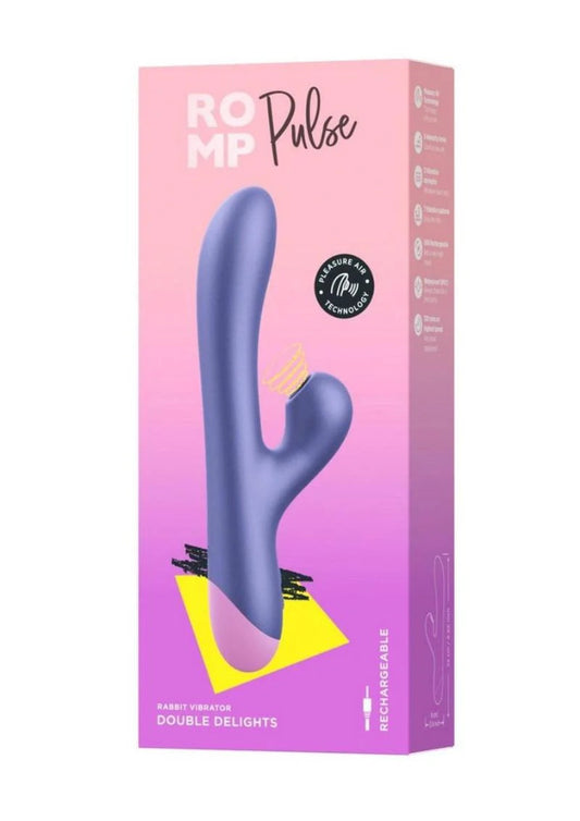 ROMP Pulse Air Pulse Rabbit Vibrator -Purple/Pink