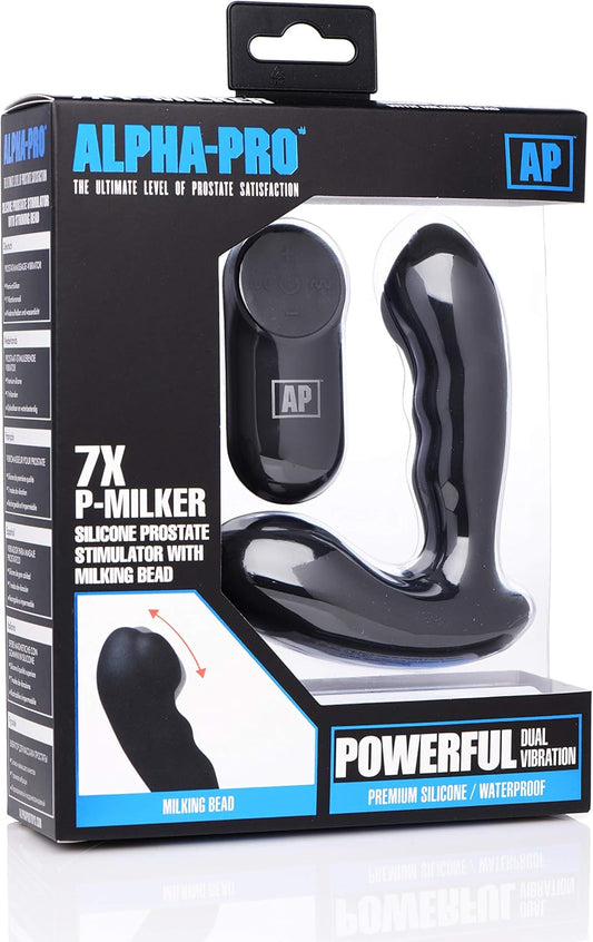 Alpha Pro 7X P-MILKER Silicone Prostate Stimulator w/ Milking Bead
