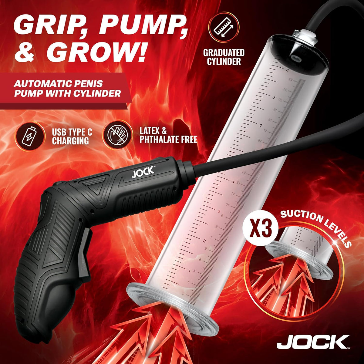 Jock Advanced 'Power Pumper' Automatic Penis Pump