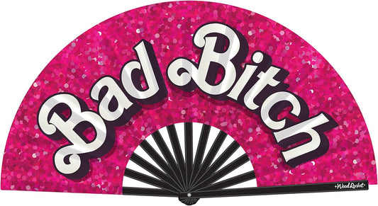 Bad Bitch Pride Hand Fan - Wooden