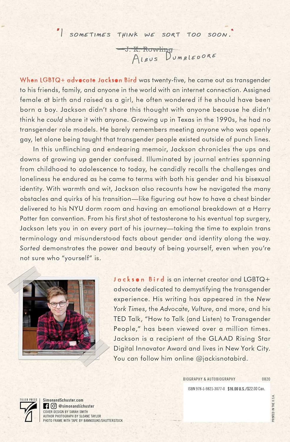Sorted: Growing Up, Coming Out, and Finding My Place (A Transgender Memoir)