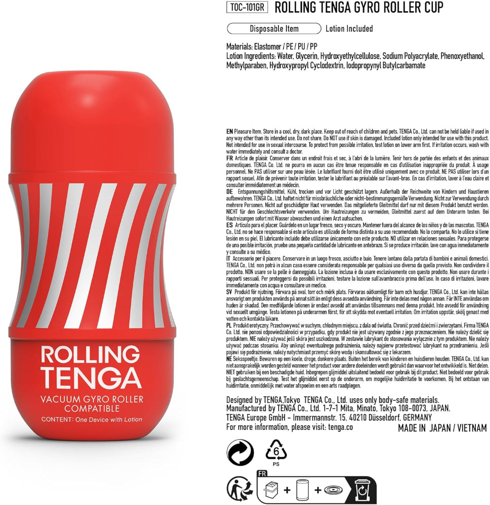 Tenga "Rolling Gyro" Vacuum Stroker -Red