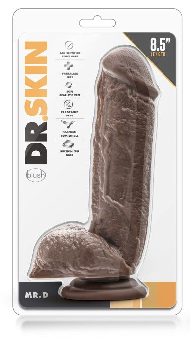 Dr. Skin "MR. D" 8.5inch Dildo -Chocolate