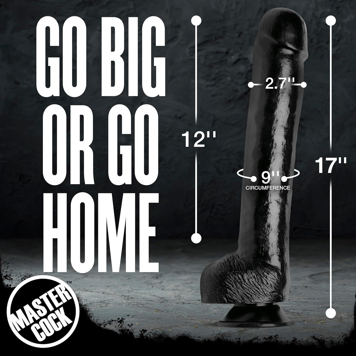 Master Series The Black Destroyer 17" Dildo