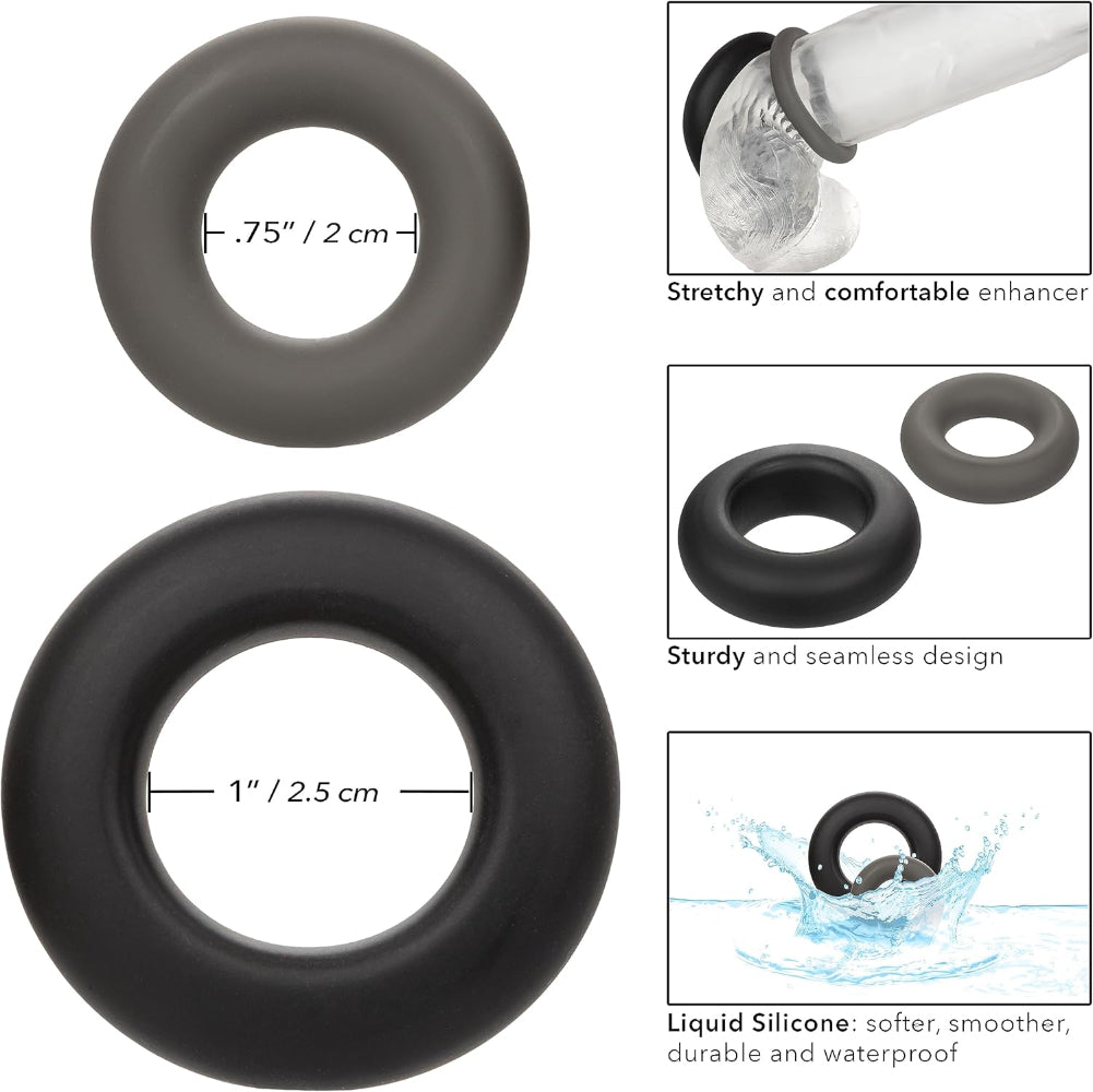 CalExotics Alpha Prolong Set of 2 Penis Cock Ring