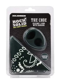 Rock Solid The Code 'Hunter Green' Cock Ring w/Bandana