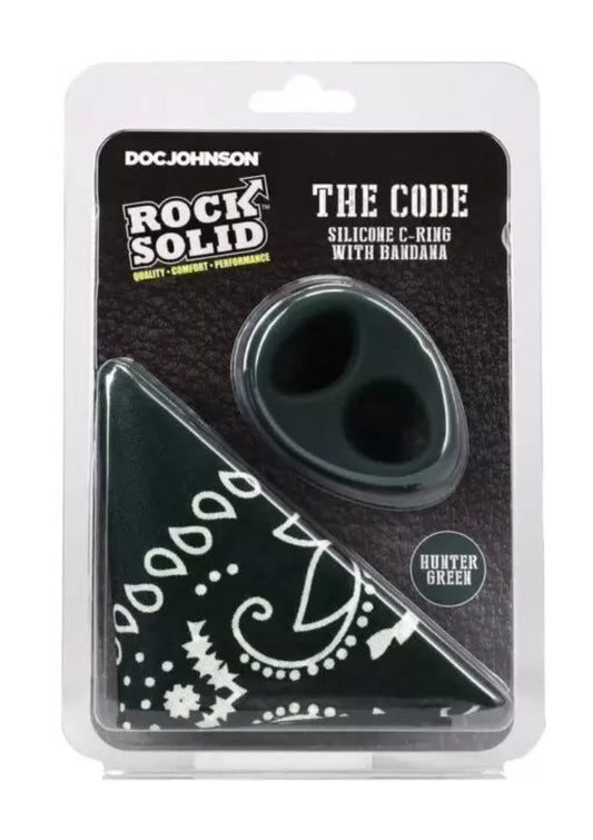 Rock Solid The Code 'Hunter Green' Cock Ring w/Bandana