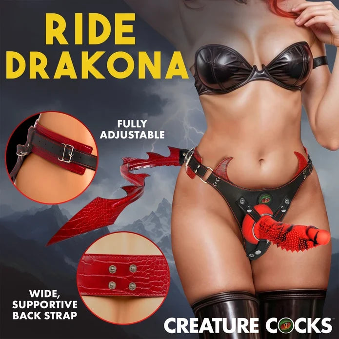 Creature Cocks 'Drakona' Dragon Tail Strap-On Harness w/ Dildo