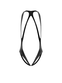 Men's Criss-Cross Open-Back Bodysuit - Black