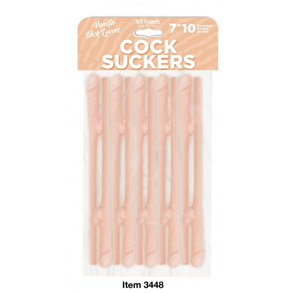 Cocksucker Reusable Straws in vanilla