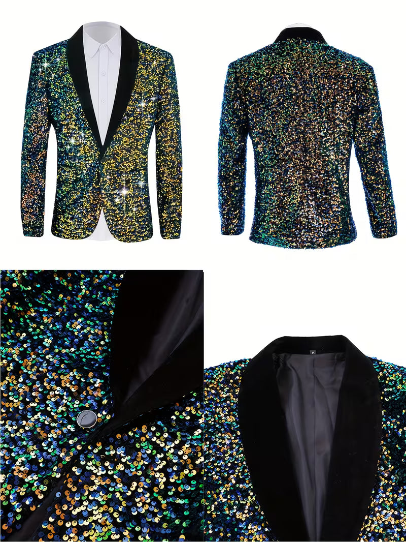 DARK SEQUIN BLAZER