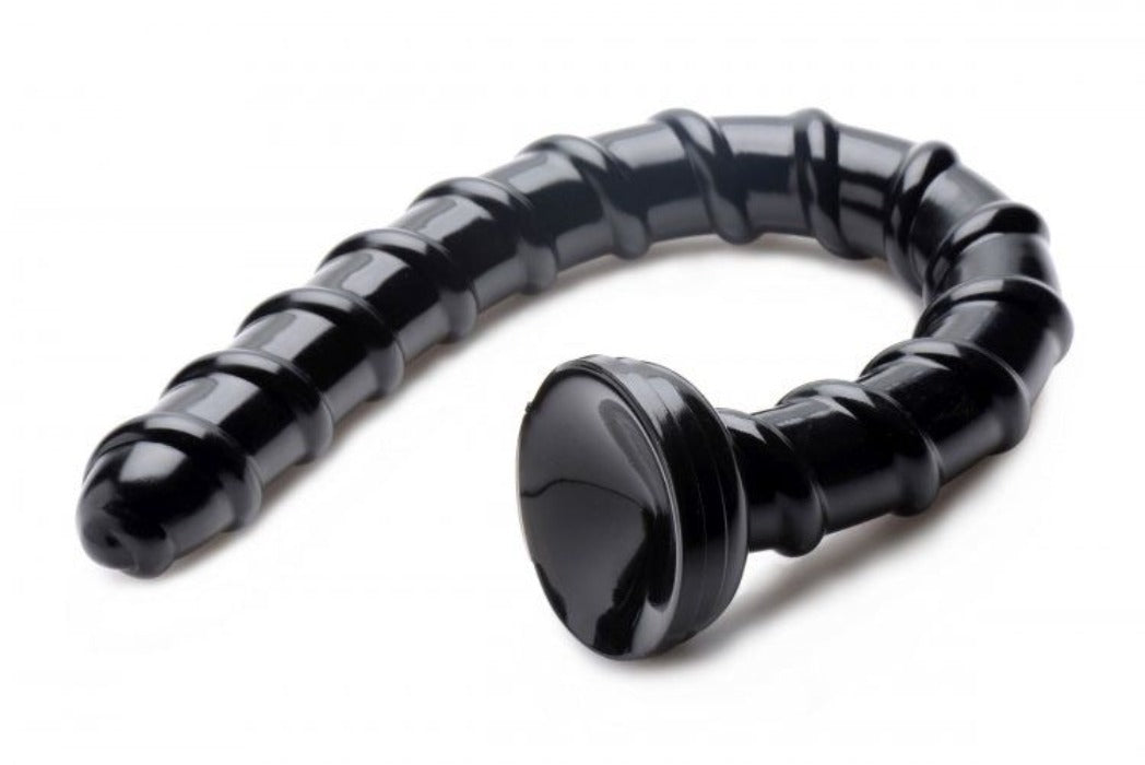 Hosed 19" Swirl Hose Dildo -Black