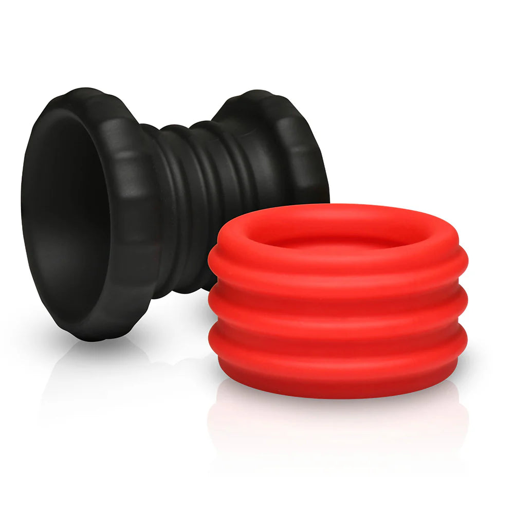 JOCK 2-in-1 Silicone Cock Ring -Red