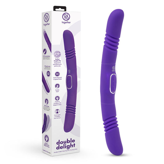 Together Double Delight double-ended couples vibrator in purple