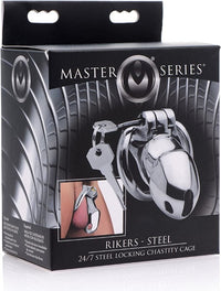 MS 'Rikers' 24-7 Stainless Steel Locking Chastity Cage