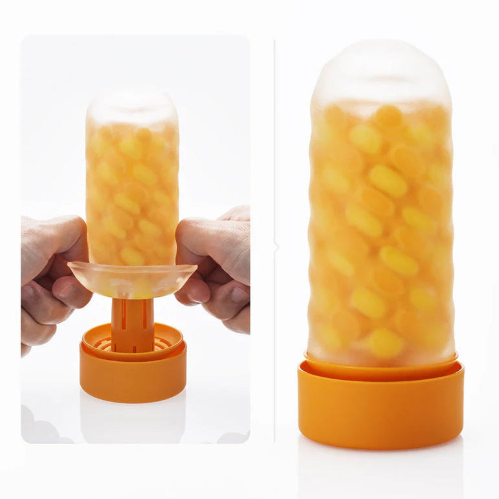 Tenga 'Drape' Stroker Male Masturbator -Yellow
