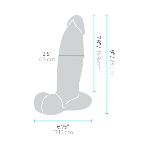 Slipskin Realistic Silicone Dildo - 9" Girthy Mocha