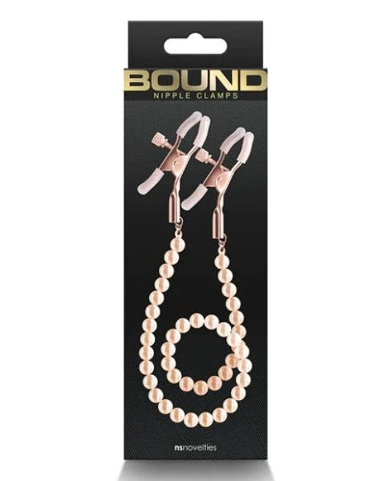 Bound DC1 Beads Nipple Clamps -Rose Gold