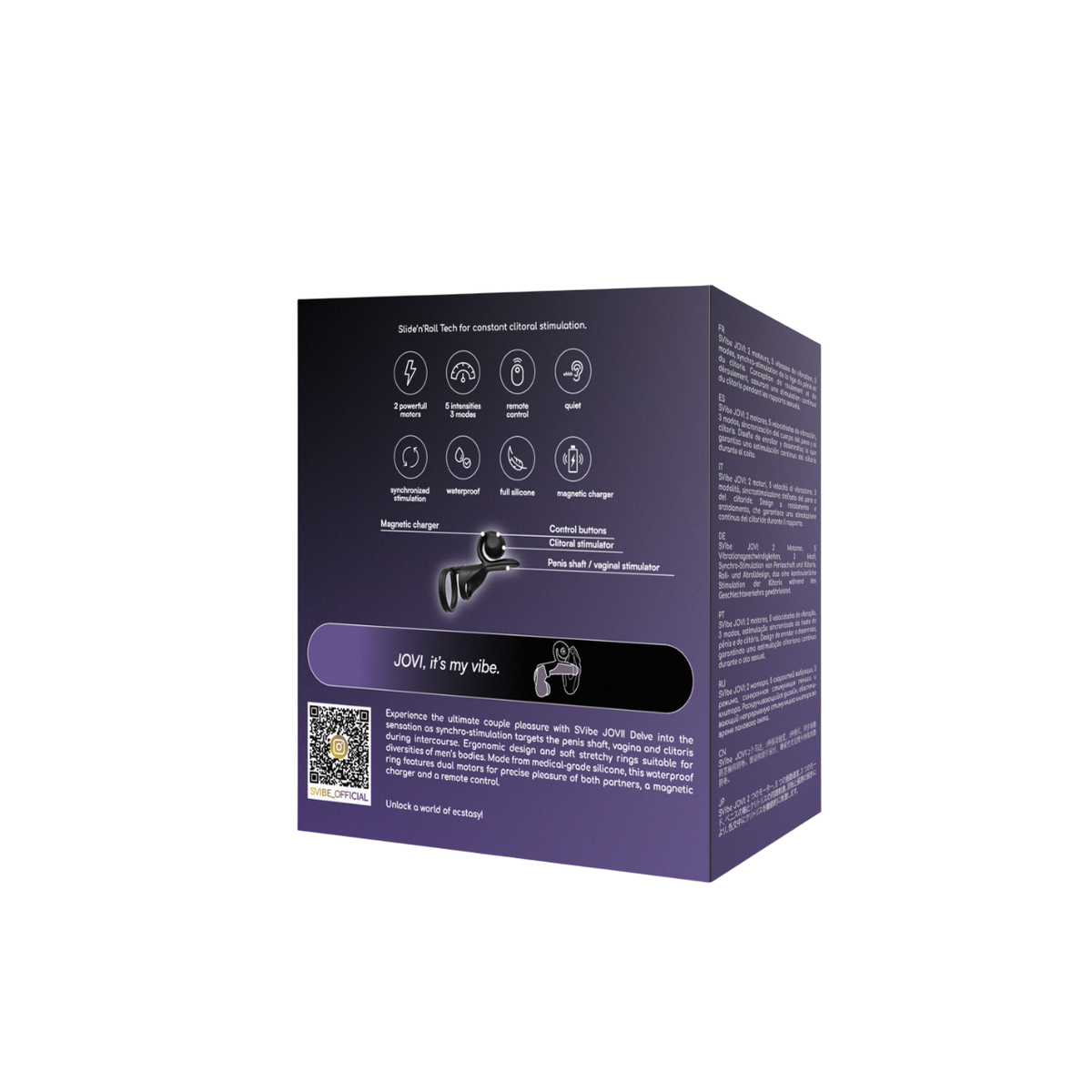 SVibe Snail Jovi Couples Ring - Black - view 3