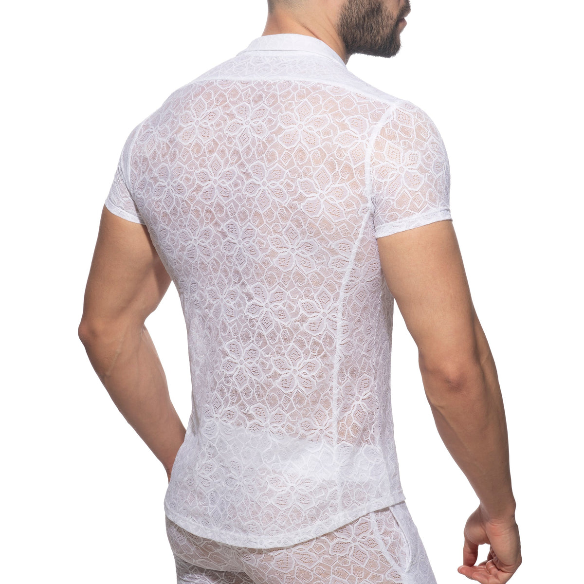 Addicted Flowery Lace Shirt - White