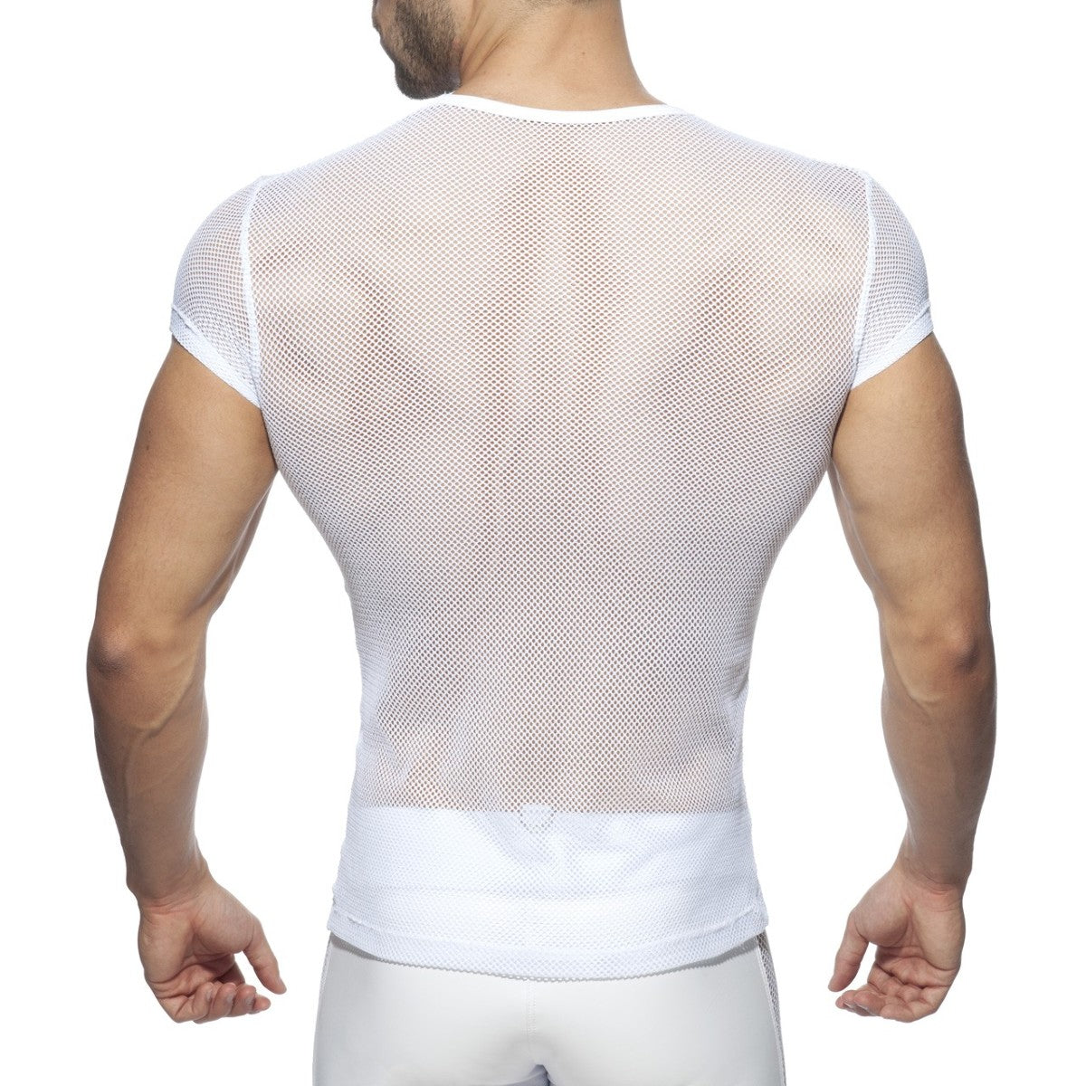 AD Fetish Mesh Mixed T-Shirt - White