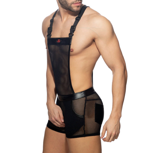 AD Fetish Mesh-Rub Overalls