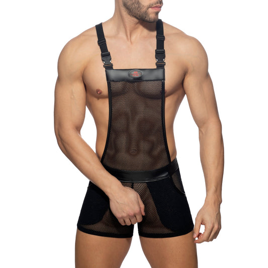 AD Fetish Mesh-Rub Overalls