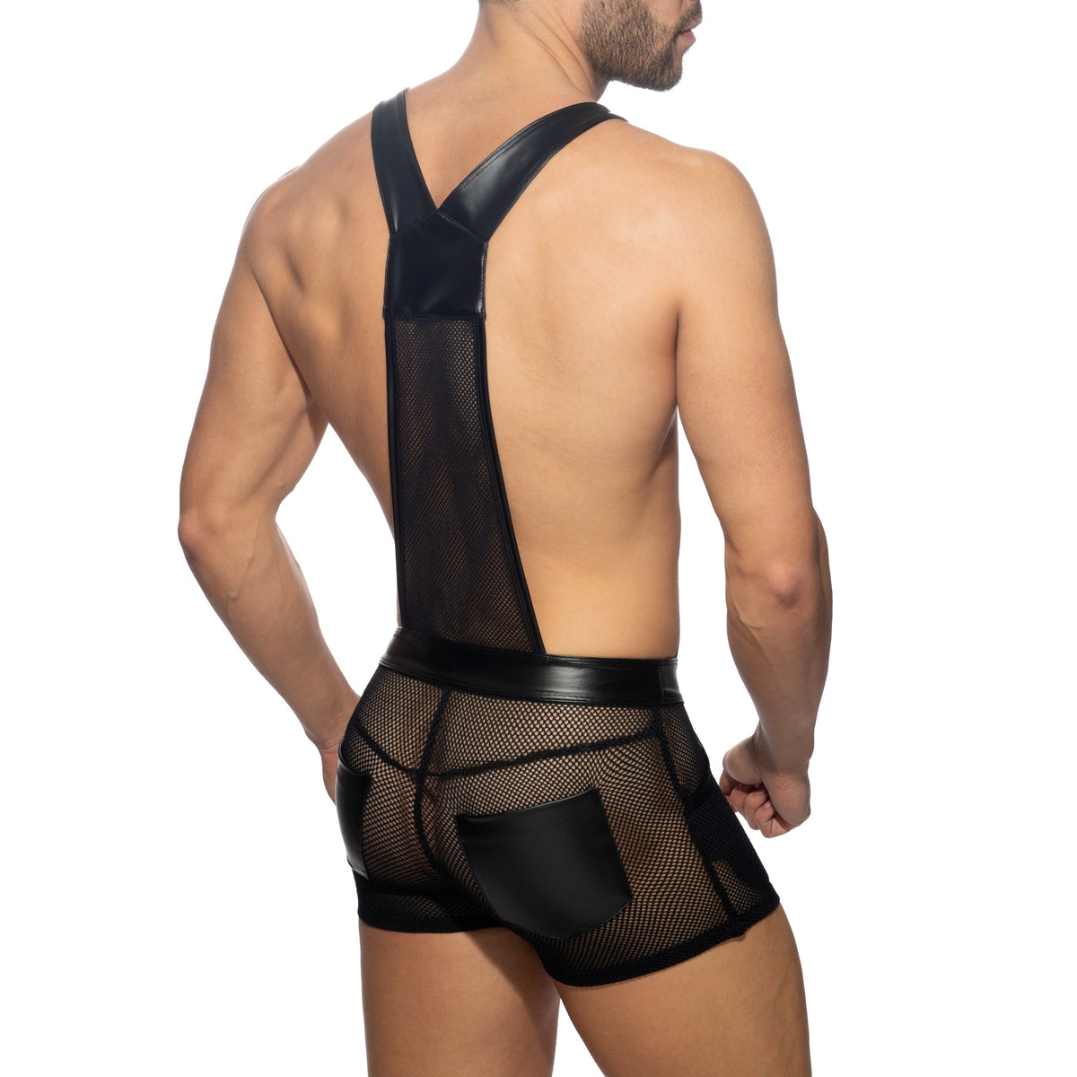 AD Fetish Mesh-Rub Overalls