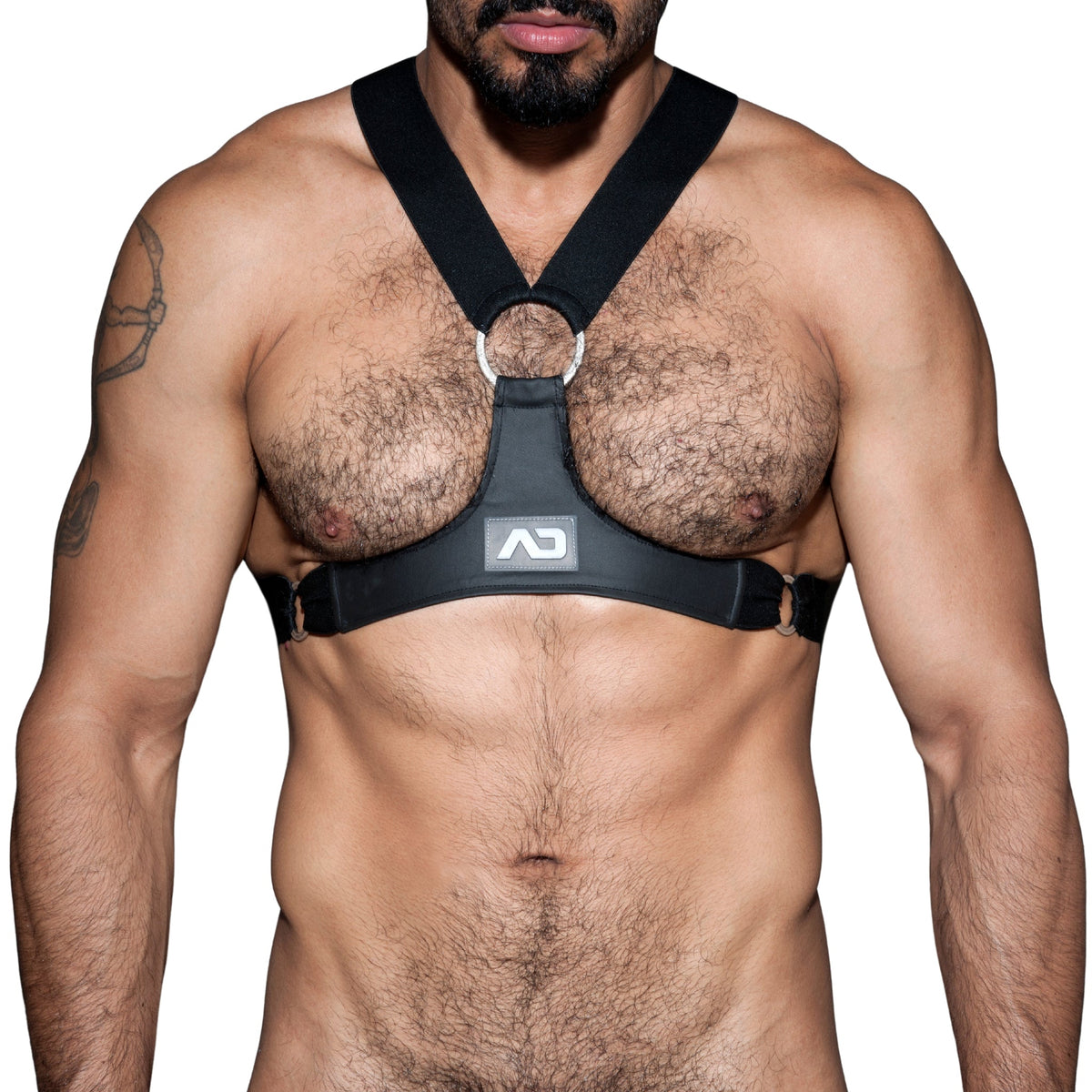AD Fetish Ring Details Harness - Black