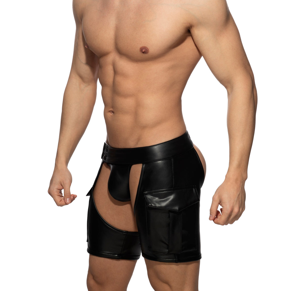 AD Fetish Chaps Shorts - Black (ADF194)