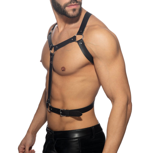 AD Fetish Goliath Leather Harness in Black