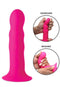 Squeeze-It Squeezable Wavy Dildo -Pink