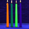 Master Series 4PC Glow Wax ''UV Black Light'' Candles