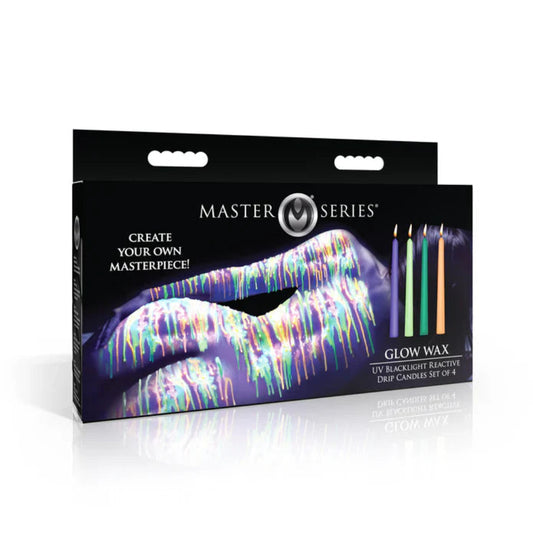 Master Series 4PC Glow Wax "UV Black Light" Candles