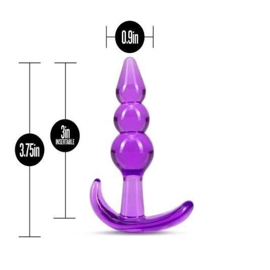 B Yours 'Triple Bead' Anal Plug -Purple