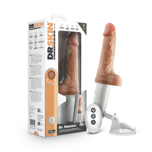 Dr. Skin Dr. Hammer Thrusting/Gyrating/Warming Dildo 7"