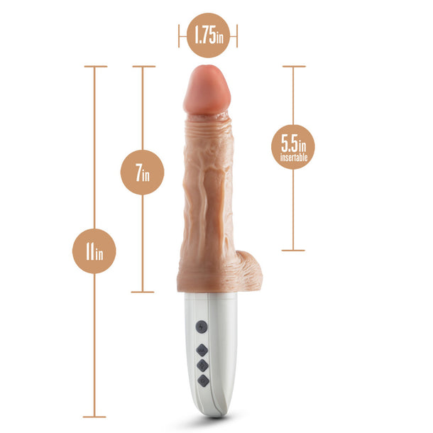Dr. Skin Dr. Hammer Thrusting/Gyrating/Warming Dildo 7"
