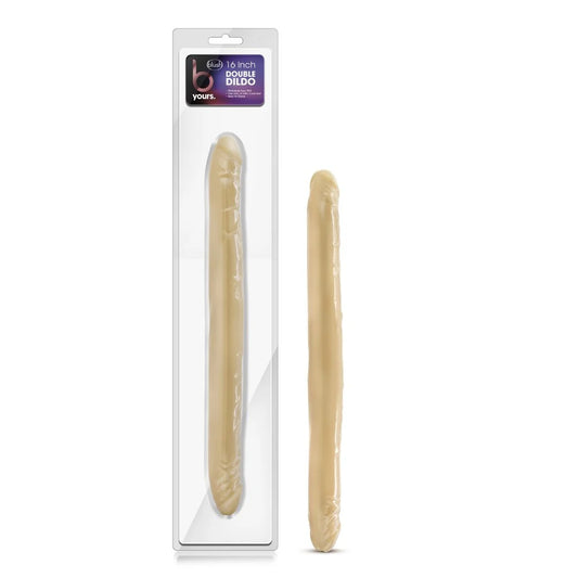 B Yours 16" Double Dildo -Beige