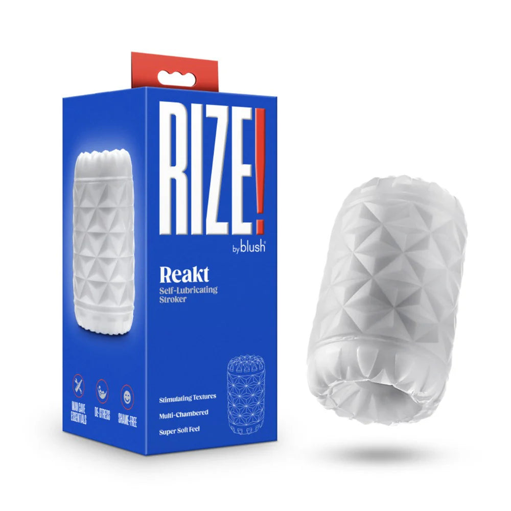 Rize "Reakt "Self-Lubricating Stroker -White