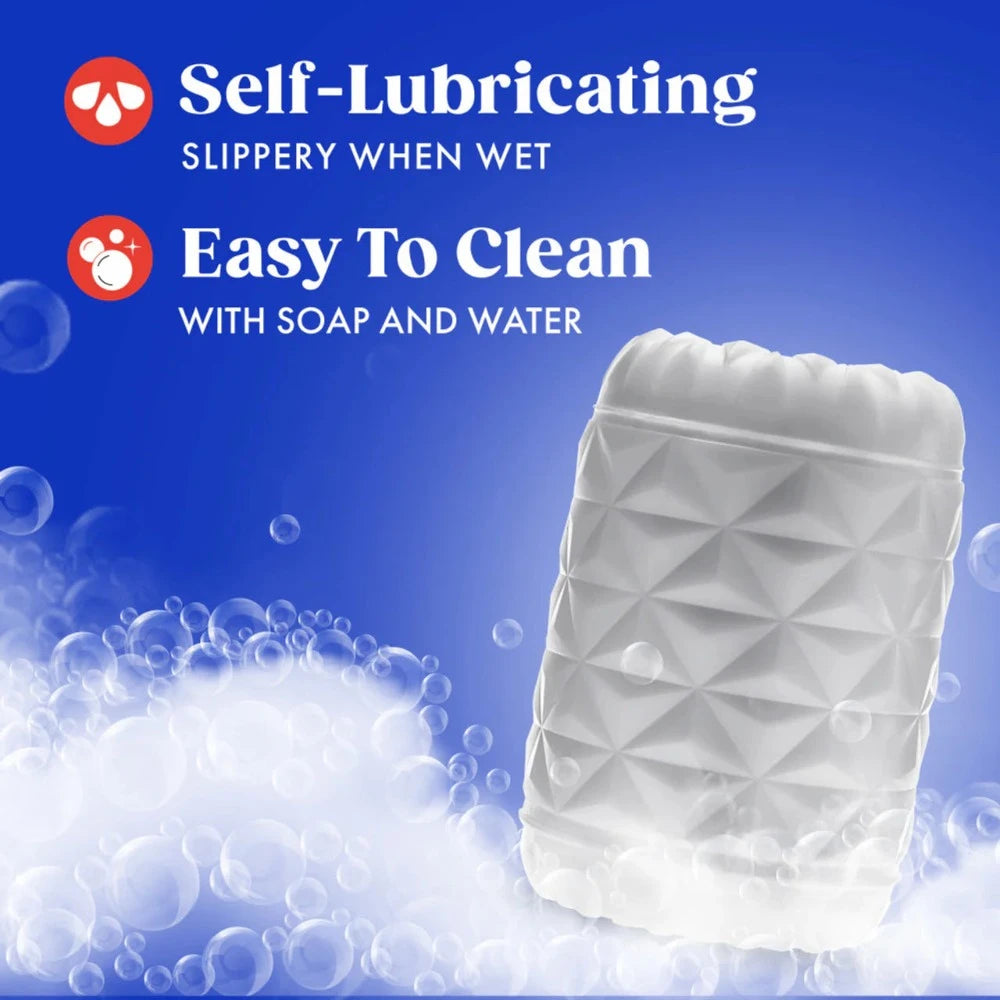 Rize "Reakt "Self-Lubricating Stroker -White
