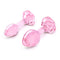 B-Vibe Glass Rose Plugs 2pk - Pink