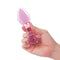 B-Vibe Glass Rose Plugs 2pk - Pink