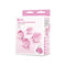 B-Vibe Glass Rose Plugs 2pk - Pink