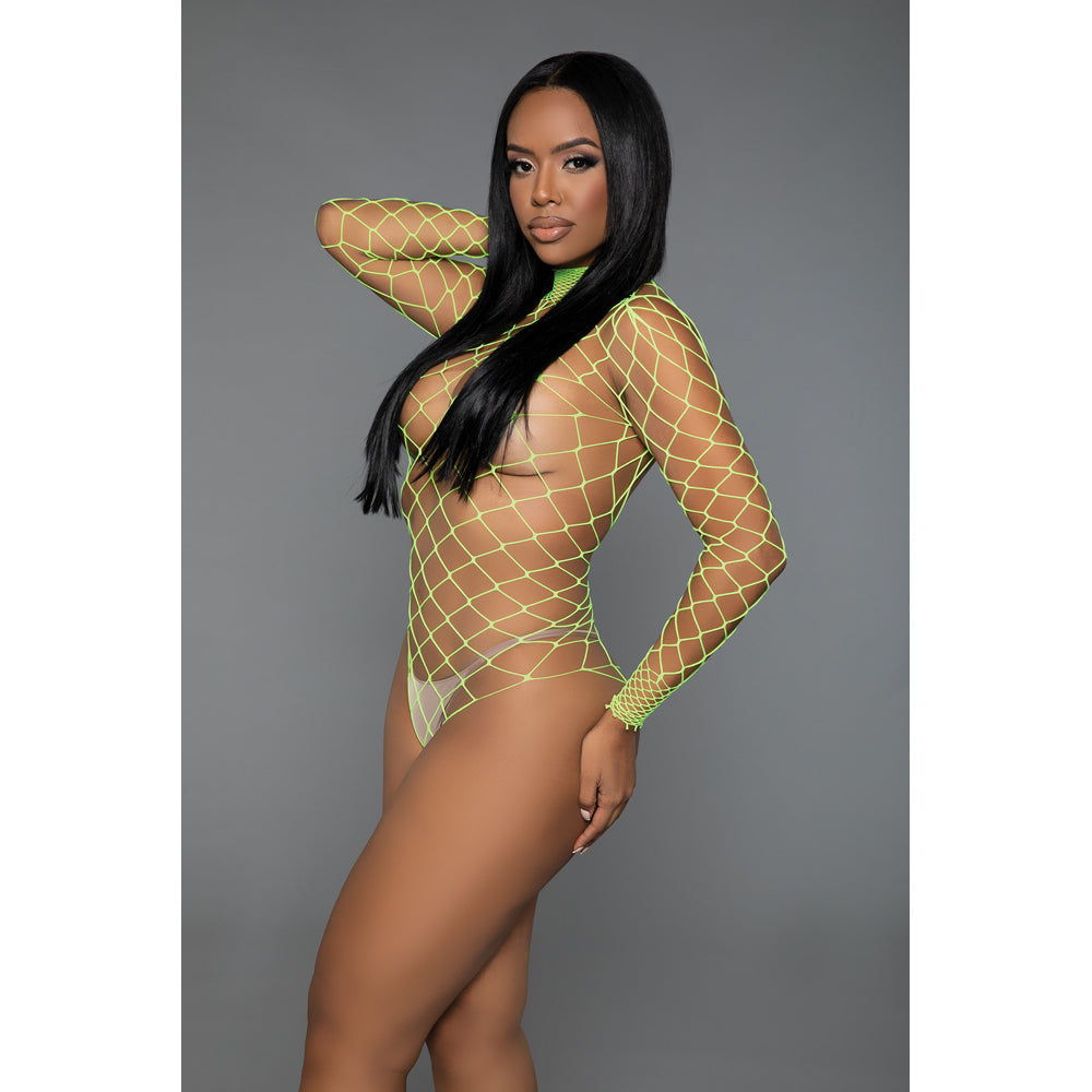Be Wicked Dancing All Night Bodystocking - Neon Green - view 2
